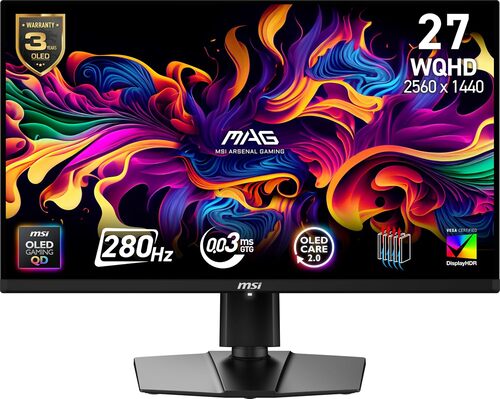 MSI MAG-271QP-QD-OLED-X28 27 Inches Quad HD Gaming LED Monitor