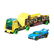 Hot Wheels Super Rigs Transporter Vehicle with Car - Assorted