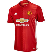 Adidas 2016 - 17 Soccer Manchester United Home Youth Jersey - Red/White