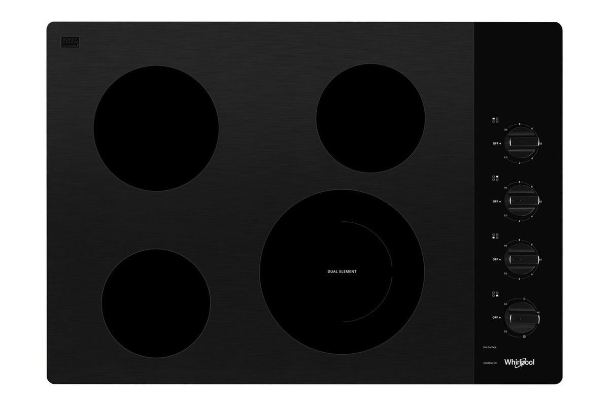 30" Tope Eléctrica Vidrio Cerámico con Elemento Radiante Doble