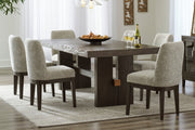 Burkhaus Mesa de Comedor Rectangular con Extensión con 6 Sillas