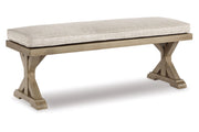 Beachcroft Mesa Rectangular Exterior & 2 Sillas con Bench