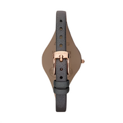 Fossil Georgia Women's 32mm Quartz Watch with Leather Strap - Gray